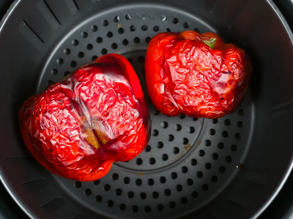 Roasted peppers - after 10 minutes